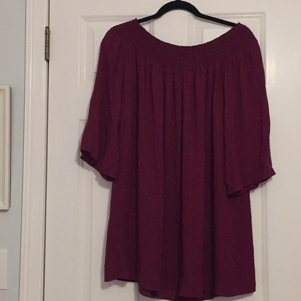 Off the shoulder maroon aritzia dress